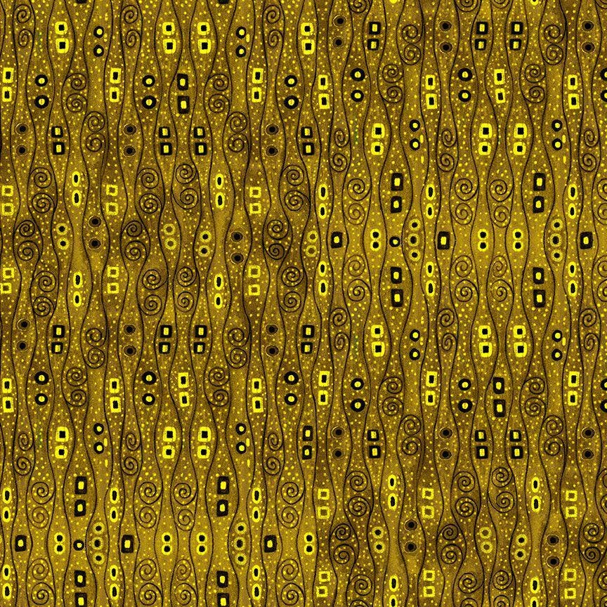 Gilded Plume Abstract Bejeweled Stripes by Chong-a Hwang for Timeless Treasures CLEO-CM1886 Brown sold by the 1/2 yd.