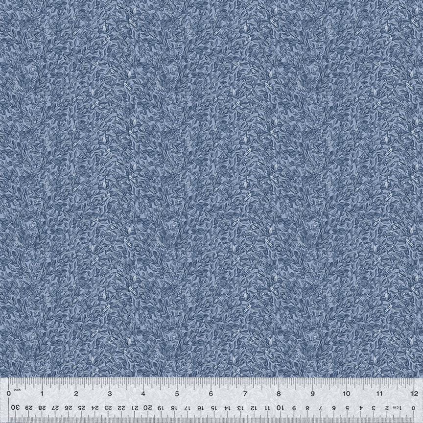 Lily Shrubbery by Whistler Studios for Windham Fabrics 54559-10 Cornflower sold by the 1/2 yd.