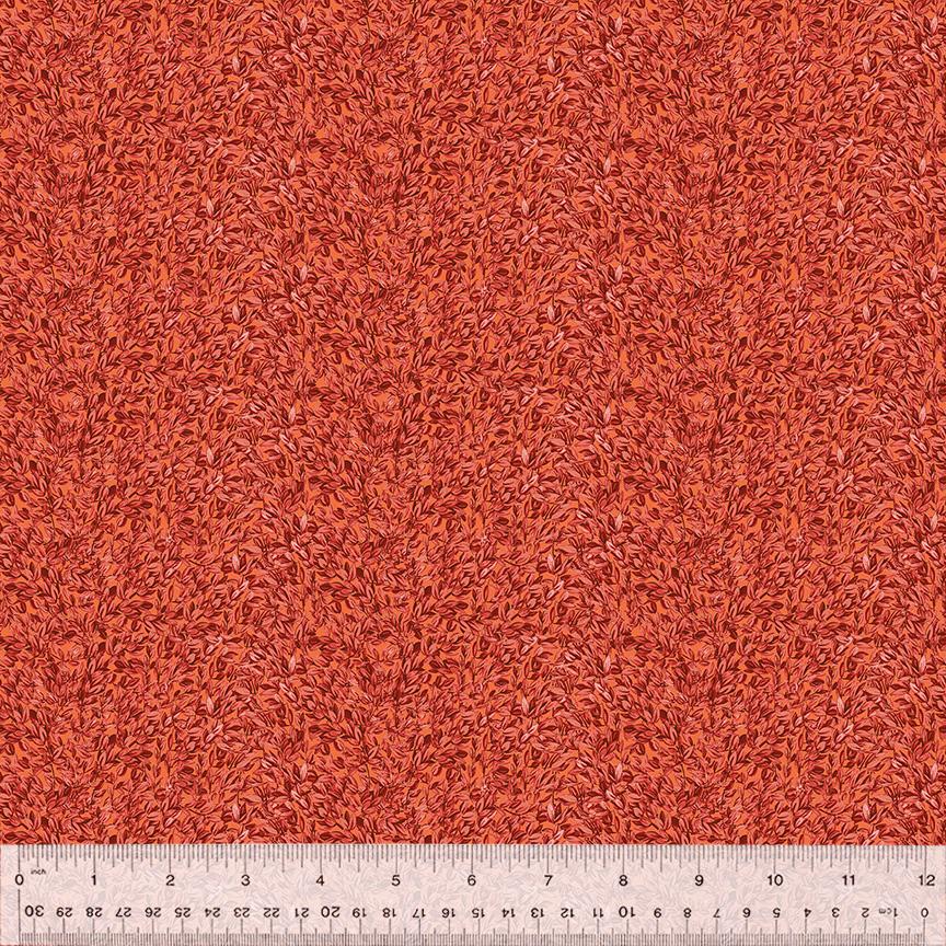 Lily Shrubbery by Whistler Studios for Windham Fabrics 54559-9 Red sold by the 1/2 yd.