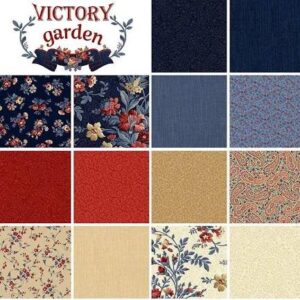 Victory Garden Fat Quarter Bundle by Wing and a Prayer for Timeless Treasures 14 Fat Quarters