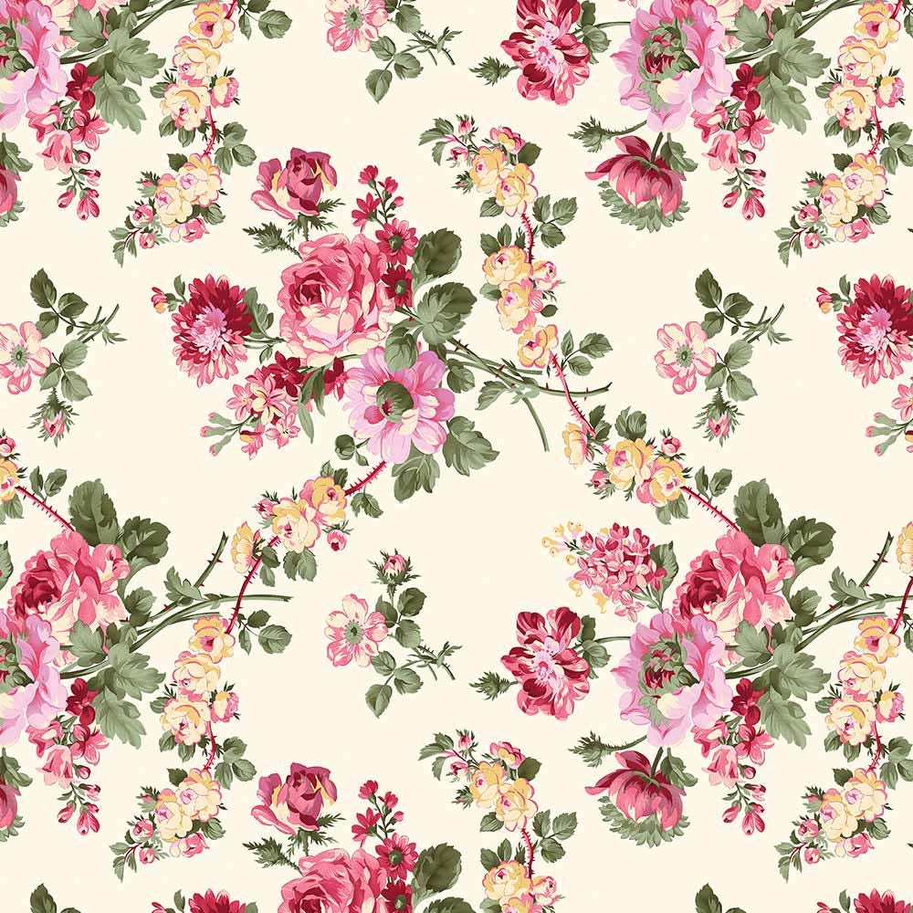 Promise Me a Rose Garden 108" by Pat Sloan for Benartex 13556W sold by the 1/2 yd.