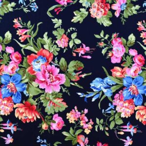 Flowery by Andover Fabrics A-842-Blue sold by the 1/2 yd.