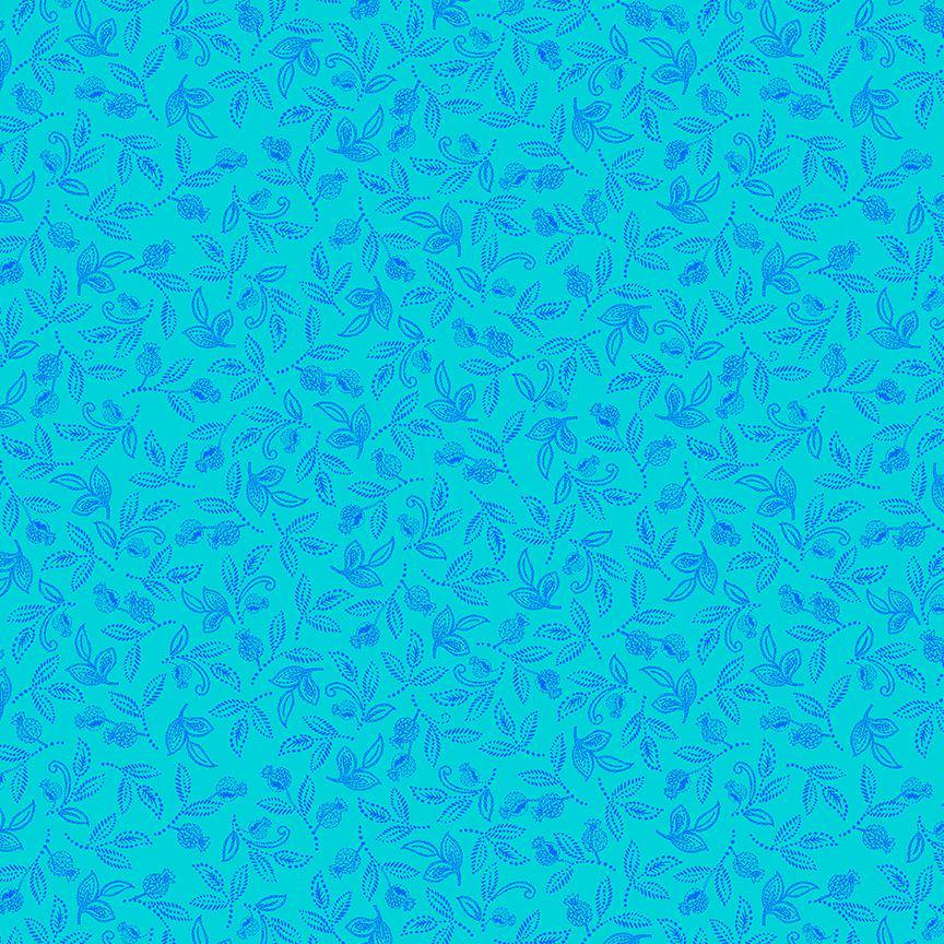 Indigo Garden by Timeless Treasures CD3417 Teal sold by the 1/2 yd.