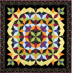 Dragonfly Dance Kaleidoscope Quilt Pattern by Maggie Ball for Dragonfly Quilts DFQ-106 70-1/2"X70-1/2"