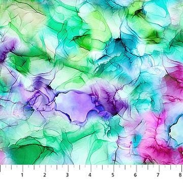 Concerto by Deborah Edwards and Melanie Samra for Northcott 27836-10 White Multi sold by the 1/2 yd.