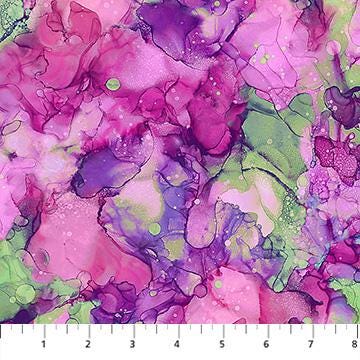Concerto by Deborah Edwards and Melanie Samra for Northcott 27835-28 Fuchsia sold by the 1/2 yd.