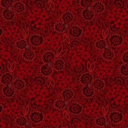 Autumn Farmhouse by Kim Diehl for Henry Glass 974-88 Dk. Red 12" remnant