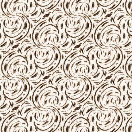 Twilight Diagonal Scroll by Dan Morris for Q.T. Fabrics 29791-Ecru sold by the 1/2 yd.