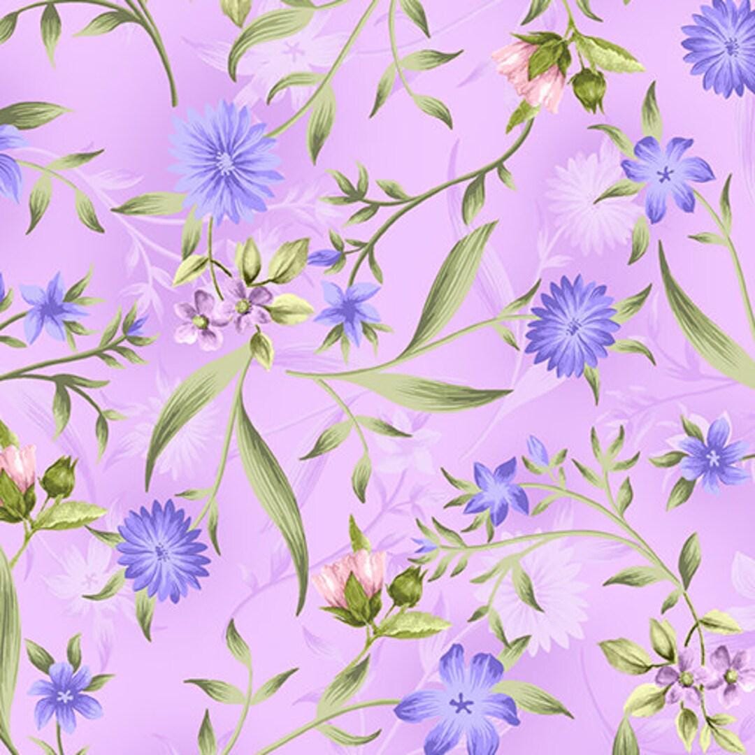 Spring Breeze Meadow by Kanvas Studio 9890-06 Lavender sold by the 1/2 yd.