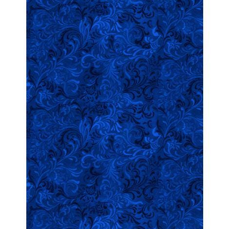 Essentials Embellishment by Wilmington Prints 51000-444 Royal Blue sold by the 1/2 yd.