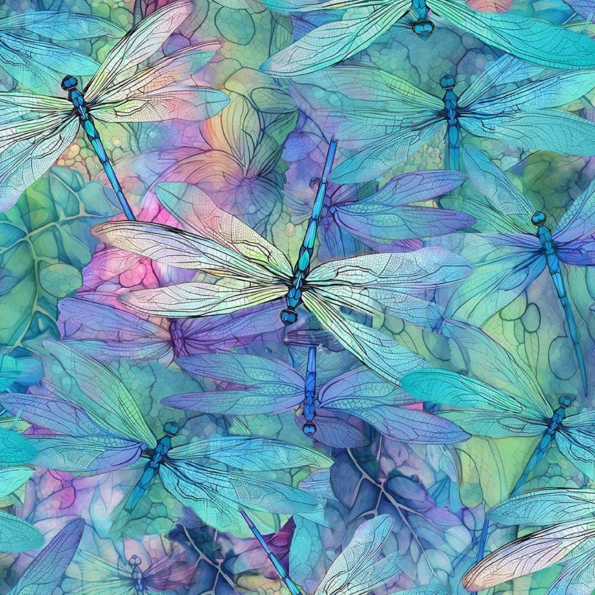 Dragonfly Illusion by Timeless Treasures Nature-CD3205 Dream sold by the 1/2 yd.