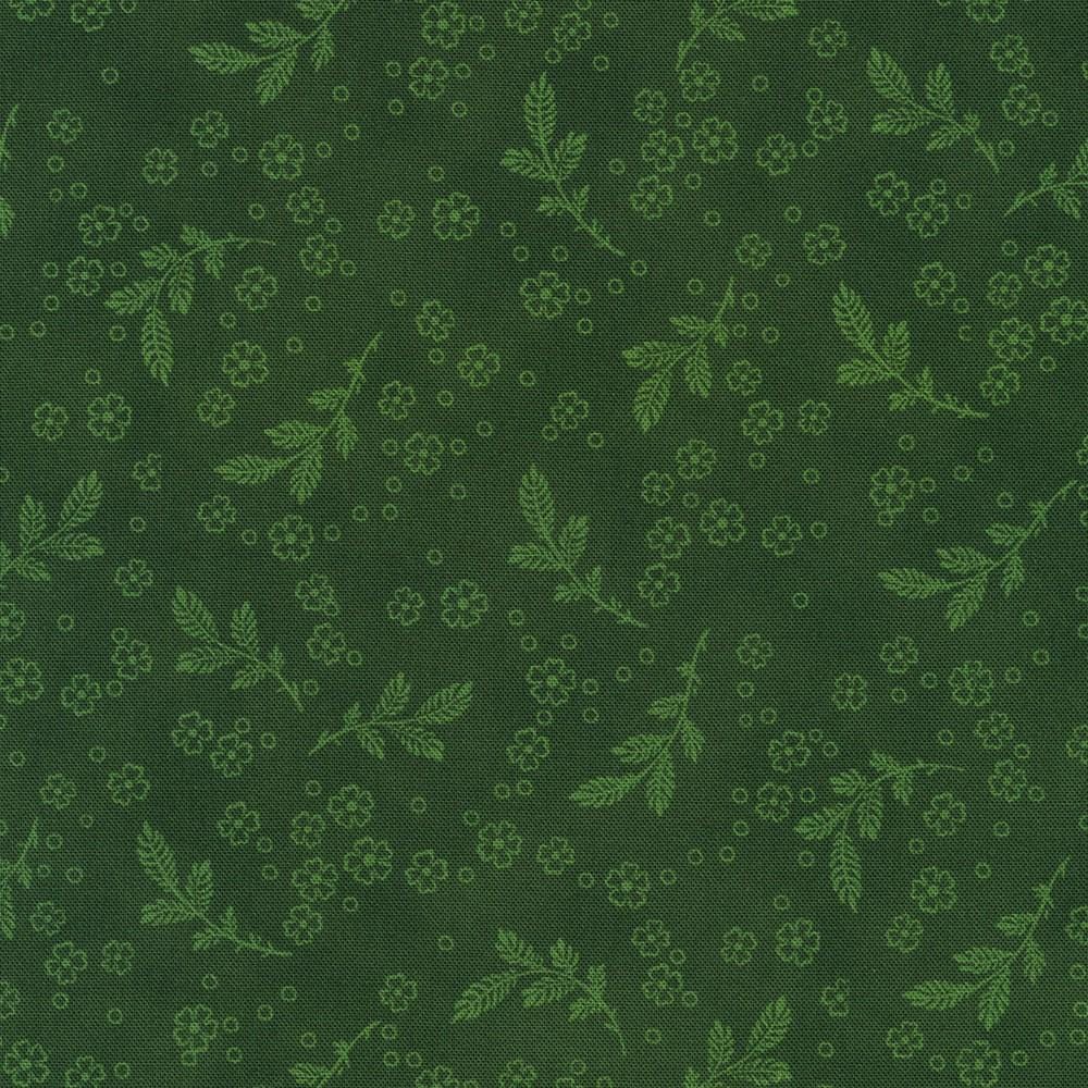 Georgina Flowerhouse Collection by Robert Kaufman FLHD 22130-224 Evergreen sold by the 1/2 yd.