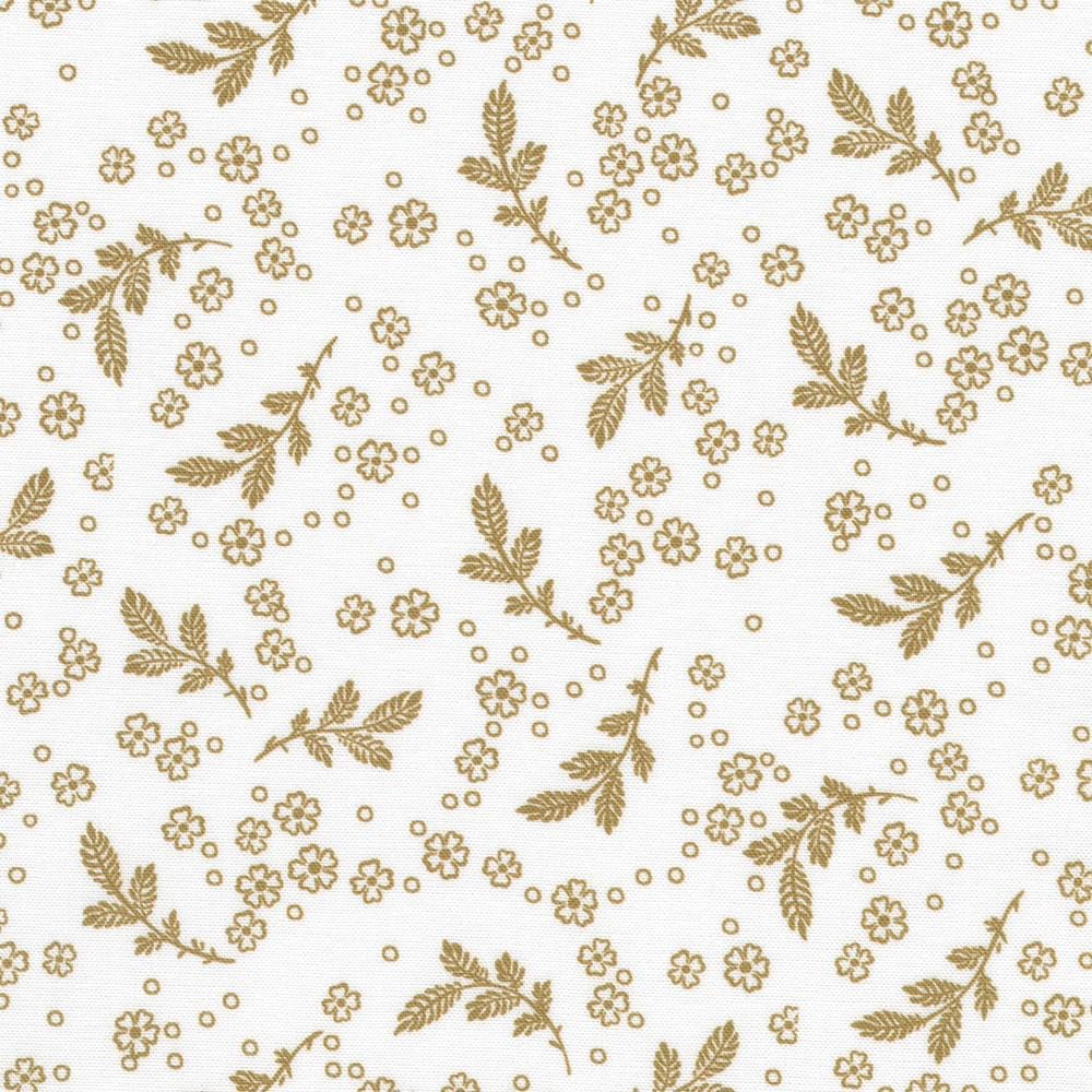 Georgina Flowerhouse Collection by Robert Kaufman FLHD 22130-83 Vintage White sold by the 1/2 yd.