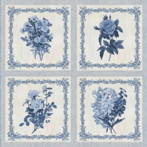 English Blue And White Digital Panel by Blank Quilting 3546P-75 36"X44"
