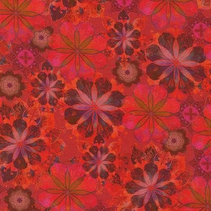 Venice by Christiane Marques for Robert Kaufman Fabrics AQSD 19722-3 Red sold by the 1/2 yd.