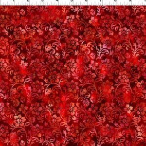 Prism II by Jason Yenter for In The Beginning 22JYQ-1 Red Floral Vines  sold by the 1/2 yd.