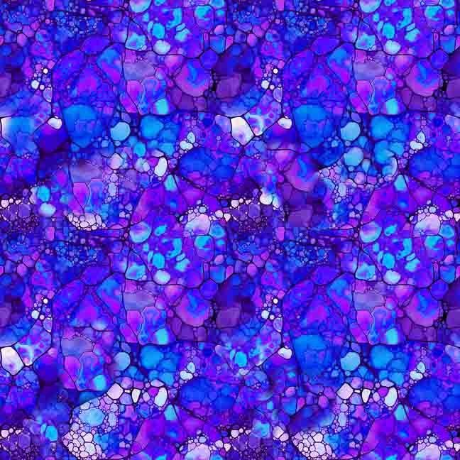Night Flight by Quilting Treasures 30756-Violet Mosaic Glass sold by the 1/2 yd.