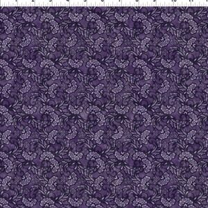 Carpet Bag Romance by Jason Yenter for In The Beginning Fabrics 7CBR-3 Purple Tonal sold by the 1/2 yd.