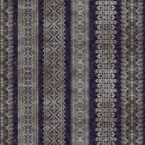 Carpet Bag Romance by Jason Yenter for In The Beginning Fabrics 4CBR-3 Purple Stripe sold by the 1/2 yd.