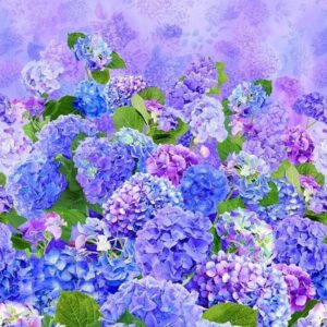 Hydrangea Bliss Panel by Chong-a Hwang for Timeless Treasures CD 1961 24"X44"