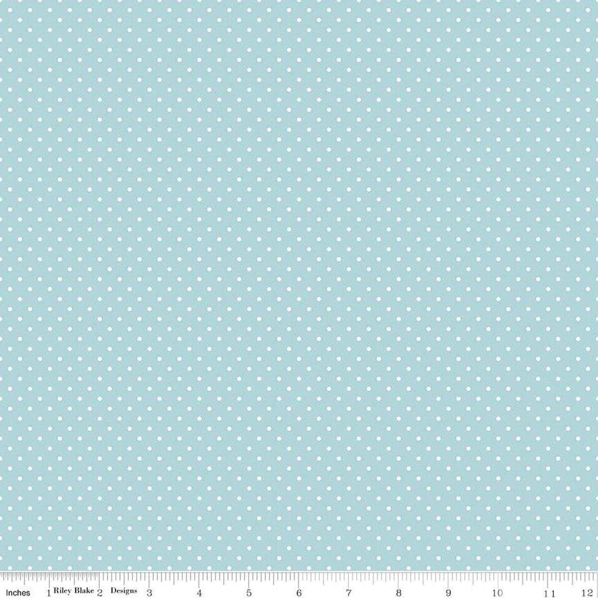 Swiss Dots by Riley Blake designs C620-20 Aqua 1/2 yd. remnant