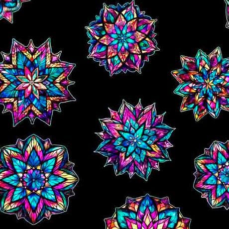Night Flight by Quilting Treasures 30754-J Black sold by the 1/2 yd.