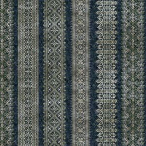 Carpet Bag Romance by Jason Yenter for In The Beginning Fabrics 4CBR-1 Blue Stripe sold by the 1/2 yd.