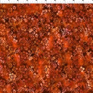 Prism II by Jason Yenter for In The Beginning 22JYQ-2 Rust Floral Vines  sold by the 1/2 yd.