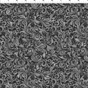 Prism II by Jason Yenter for In The Beginning 24JYQ-5 Black Swirls sold by the 1/2 yd.