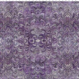 Carpet Bag Romance by Jason Yenter for In The Beginning Fabrics 6CBR-3 Purple Marble sold by the 1/2 yd.