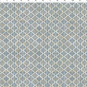 Carpet Bag Romance by Jason Yenter for In The Beginning Fabrics 8CBR-1 Blue Medallions sold by the 1/2 yd.