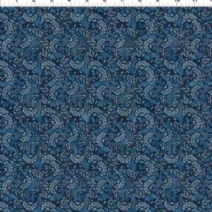 Carpet Bag Romance by Jason Yenter for In The Beginning Fabrics 7CBR-1 Blue Medallions sold by the 1/2 yd.