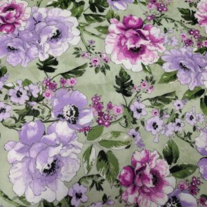 Decadent Blossoms by Studio RK 23557 Sage Green sold by the 1/2 yd.