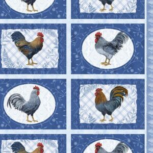 Country Blue Panel by Wilmington Prints 39899 Blue 24"X44" Four Placemats