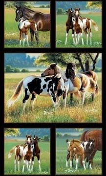 Pasture Buddies Panel by Elizabeth Studio 24"X44"