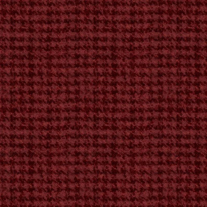 Woolies Basket Flannel by Bonnie Sullivan for Maywood Studios MASF18503-RJ Dk. Red 2 yd. remnant