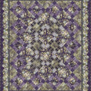 Carpet Bag Romance Quilt Kit Purple by Jason Yenter for In The Beginning 86-1/2"X103-1/2" Pattern Included