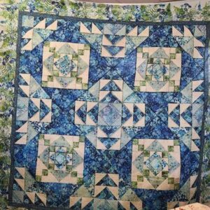 Harmonious Quilt Kit by Jason Yenter for In The Beginning in Blue 83-1/1"X83-1/2"