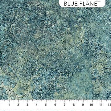 Stonehenge Gradations II Blue Planet  by Linda Ludovico for Northcott 26757-48 Slate sold by the 1/2 yd.