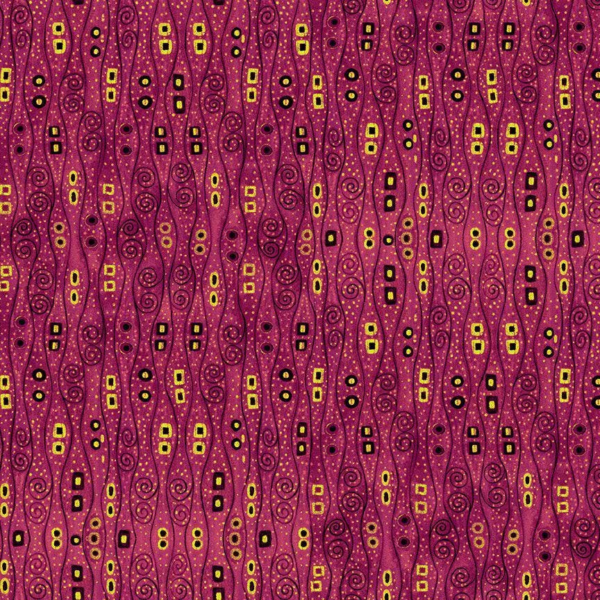 Gilded Plume Abstract Bejeweled Stripes by Chong-a Hwang for Timeless Treasures CLEO-CM1886 Burgundy sold by the yd.
