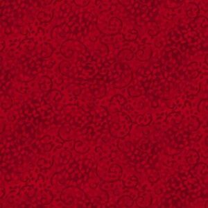 Essentials leafy Scrolls by Grace Pullen for Wilmington prints 26035-333 Ruby Slippers sold by the 1/2 yd.