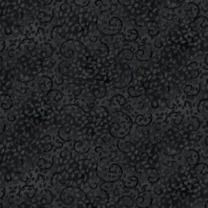 Essentials leafy Scrolls by Grace Pullen for Wilmington prints 26035-999 Black sold by the 1/2 yd.