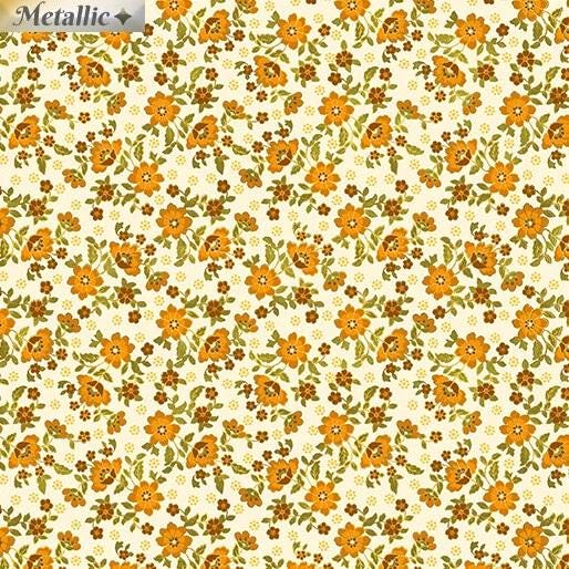 Radiance Metallic Mini Blossoms by Greta Lynn for Kanvas 9746M-07 sold by the 1/2 yd