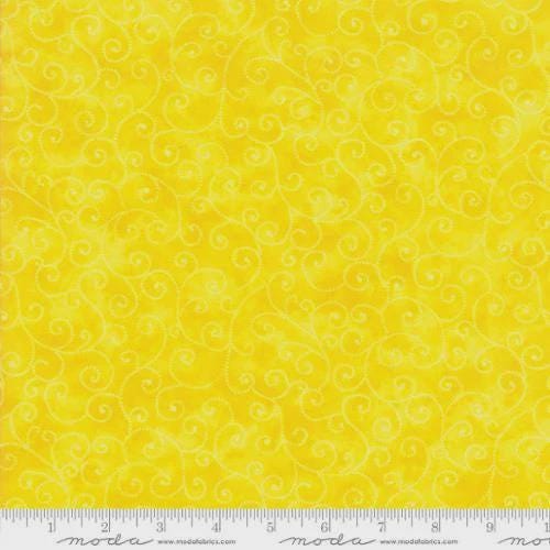 Marbles Swirl by Moda Fabrics 9908-13 Bright Yellow sold by the 1/2 yd.