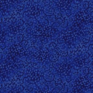 Essentials leafy Scrolls by Grace Pullen for Wilmington prints 26035-446 Navy sold by the 1/2 yd.