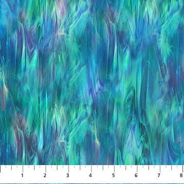 Risen by Deborah Edwards for Northcott Fabrics DP28664-66 Texture Turquoise sold by the 1/2 yard