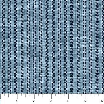 Farmhouse Sampler by Deborah Edwards for Northcott Fabrics 28609-44 Blue sold by the 1/2 yd.