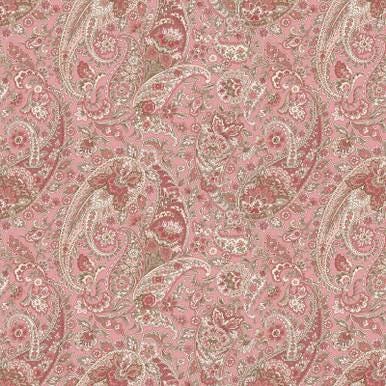 Meadow Blush Paisley by Maywood Studio MAS11134-Pink sold by the 1/2 yd.