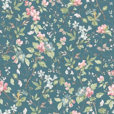 Terrace Blooms Floral Branches by Maywood Studio MAS10822-B sold by the 1/2 yd.