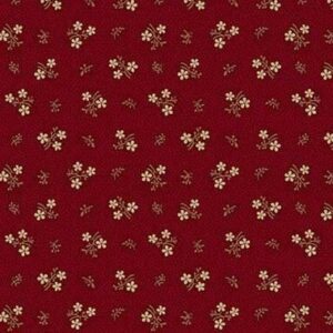 Mercantile Flannels by Pam Buda for Marcus Fabrics F171113 Red sold by the 1/2 yd.